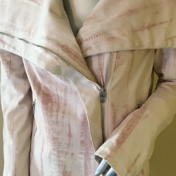 Blank NYC Cream tie-dye faux suede drape front jacket - Picture 9 of 16